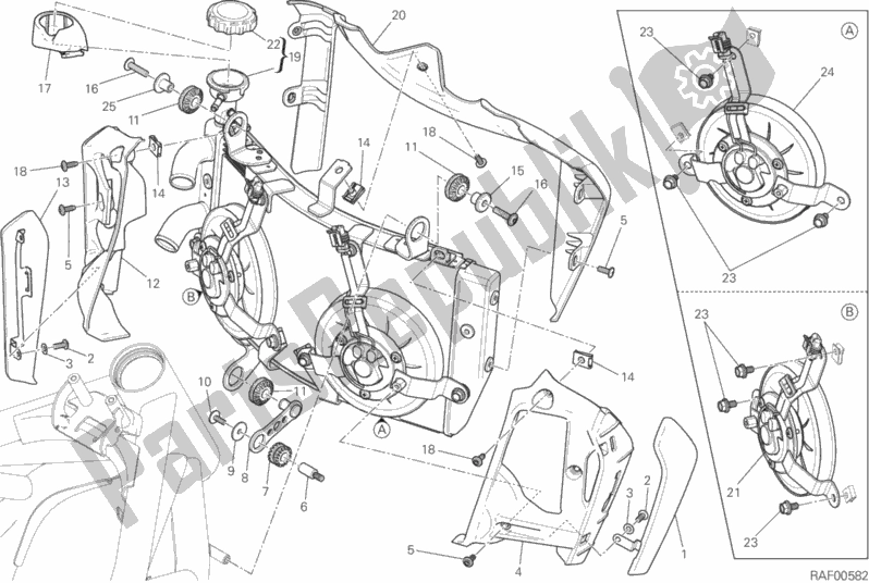 Wszystkie części do Ch? Odnica Wody Ducati Monster 1200 S 2020